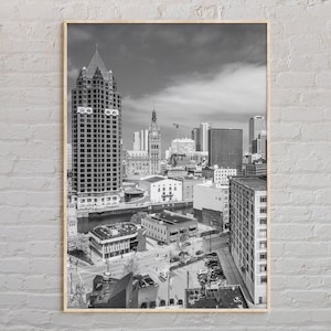 Black and White, Milwaukee Print, Milwaukee Wall Art, Milwaukee Poster, Milwaukee Photo, Milwaukee Poster Print, Wisconsin Poster Print
