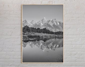 Black and White, Jackson Hole Print, Jackson Hole Wall Art, Jackson Hole Poster, Jackson Hole Photo, Jackson Hole Wall Decor, Wyoming