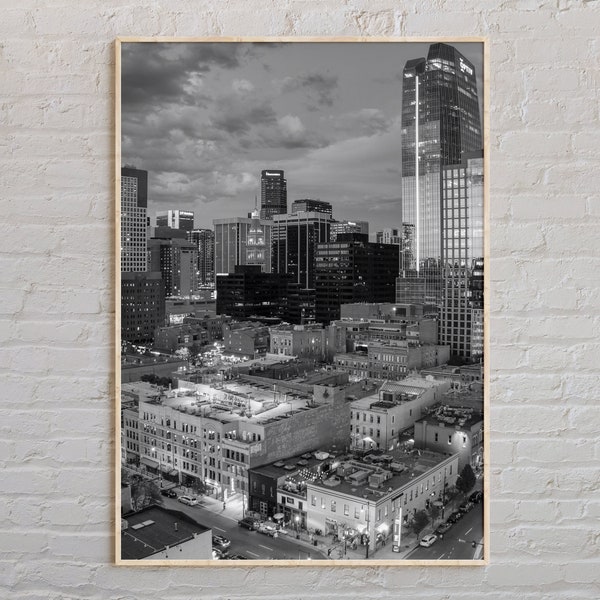 Black and White, Denver Print, Denver Wall Art, Denver Poster, Denver Photo, Denver Poster Print, Denver Decor, Colorado Poster Print, USA