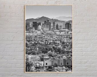 Black and White, Phoenix Print, Phoenix Wall Art, Phoenix Poster, Phoenix Photo, Phoenix Poster Print, Phoenix Wall Decor, Arizona Print