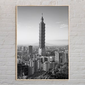 Zwart-wit, Taipei print, Taipei muurkunst, Taipei poster, Taipei foto, Taipei poster print, Taipei muur decor, Taiwan poster print