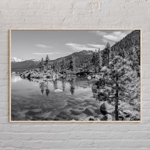 Black and White, Lake Tahoe Print, Lake Tahoe Wall Art, Lake Tahoe Poster, Lake Tahoe Photo, Lake Tahoe Poster Print, Lake Tahoe Decor