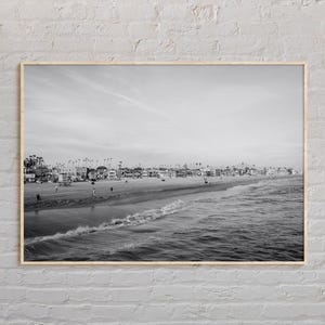 Black and White, Seal Beach Print, Seal Beach Wall Art, Seal Beach Poster, Seal Beach Photo, Seal Beach Wall Decor, California Poster, USA