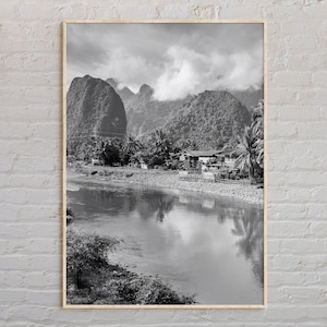 Black and White, Laos Print, Laos Wall Art, Laos Poster, Laos Photo, Laos Poster Print, Laos Wall Decor, Asia Poster Print