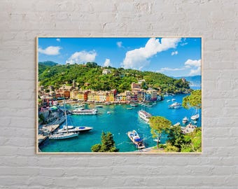 Prawdziwe zdjęcie, wydruk z Portofino, sztuka ścienna z Portofino, plakat z Portofino, zdjęcie z Portofino, wydruk plakatu z Portofino, wystrój Portofino, Włochy