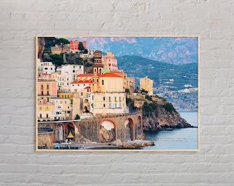 Foto real, Impresión de Amalfi, Arte mural de Amalfi, Póster de Amalfi, Foto de Amalfi, Impresión de póster de Amalfi, Decoración de pared de Amalfi, Impresión de póster de Italia