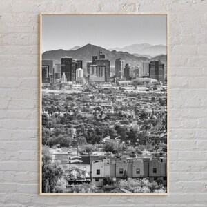 Noir et blanc, impression Phoenix, art mural Phoenix, affiche Phoenix, photo Phoenix, impression affiche Phoenix, décoration murale Phoenix, impression Arizona