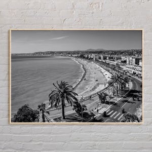 Noir et blanc, belle impression, belle oeuvre d'art murale, belle affiche, belle photo, belle impression d'affiche, belle décoration murale, impression de la Côte d'Azur, France