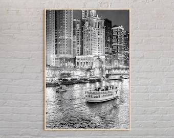 Black and White, Chicago Print, Chicago Wall Art, Chicago Poster, Chicago Photo, Chicago Poster Print, Chicago Wall Decor, Illinois Poster