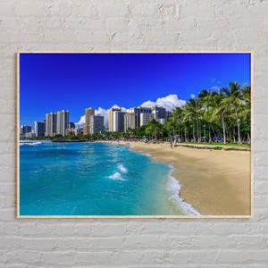 Real Photo, Honolulu Print, Honolulu Wall Art, Honolulu Poster, Honolulu Photo, Honolulu Poster Print, Honolulu Decor, Hawaii Poster