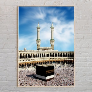 Real Photo, Mecca Print, Mecca Wall Art, Mecca Poster, Mecca Photo, Mecca Wall Decor, Saudi Arabia Poster Print, Middle East Poster