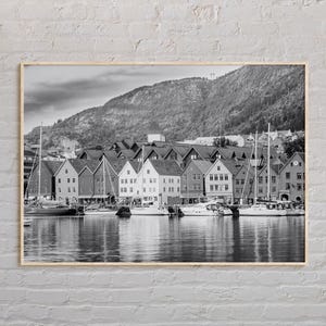 Schwarz und weiß, Norwegen Print, Norwegen Wandkunst, Norwegen Poster, Norwegen Foto, Norwegen Poster Druck, Norwegen Wanddekor, Oslo, Europa Poster