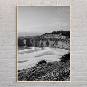 Bianco e nero, stampa Half Moon Bay, arte murale Half Moon Bay, poster Half Moon Bay, foto Half Moon Bay, decorazioni Half Moon Bay, California
