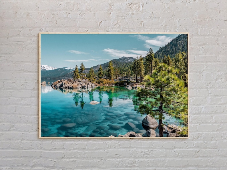 Real Photo, Lake Tahoe Print, Lake Tahoe Wall Art, Lake Tahoe Poster, Lake Tahoe Photo, Lake Tahoe Poster Print, Lake Tahoe Decor image 1
