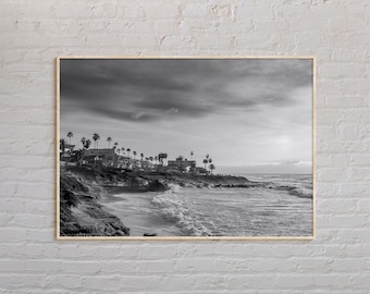 Czarno-biały, wydruk z San Diego, sztuka ścienna z San Diego, plakat z San Diego, zdjęcie z San Diego, wydruk plakatu z San Diego, wydruk plakatu z Kalifornii