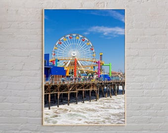 Real Photo, Santa Monica Print, Santa Monica Wall Art, Santa Monica Poster, Santa Monica Photo, Santa Monica Poster Print, California