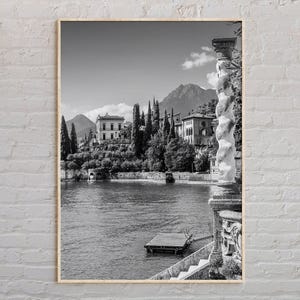 Black and White, Lake Como Print, Lake Como Wall Art, Lake Como Poster, Lake Como Photo, Lake Como Poster Print, Lake Como Decor, Italy