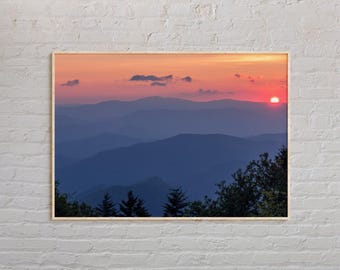 Prawdziwe zdjęcie, wydruk z Parku Narodowego Great Smoky Mountains, grafika ścienna z Great Smoky Mountains, plakat z Great Smoky Mountains, Stany Zjednoczone