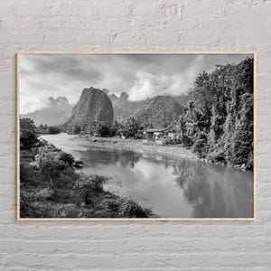 Black and White, Laos Print, Laos Wall Art, Laos Poster, Laos Photo, Laos Poster Print, Laos Wall Decor, Asia Poster Print