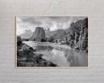 Black and White, Laos Print, Laos Wall Art, Laos Poster, Laos Photo, Laos Poster Print, Laos Wall Decor, Asia Poster Print