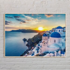 Santorini Print, Santorini Wandkunst, Santorini Poster, Santorini Foto, Santorini Poster Print, Santorini Decor, Griechenland