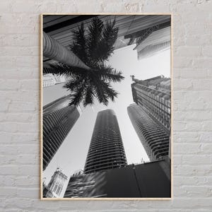 Black and White, Miami Print, Miami Wall Art, Miami Poster, Miami Photo, Miami Poster Print, Miami Wall Decor, Florida Poster Print, USA