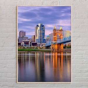 Vraie photo, impression de Cincinnati, art mural Cincinnati, affiche de Cincinnati, photo de Cincinnati, impression d&#39;affiche de Cincinnati, décoration de Cincinnati