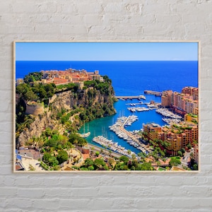 Echtes Foto, Monaco Druck, Monaco Wandkunst, Monaco Poster, Monaco Foto, Monaco Poster Druck, Monaco Wanddekor, Frankreich, Europa Print