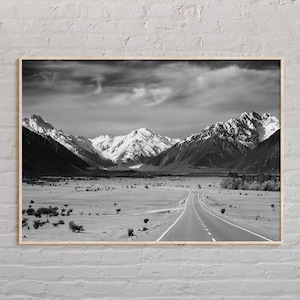 Black and White, New Zealand Print, New Zealand Art, New Zealand Poster, New Zealand Photo, New Zealand Poster Print, New Zealand Decor