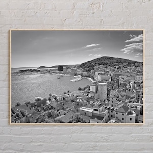 Black and White, Split Print, Split Wall Art, Split Poster, Split Photo, Split Poster Print, Split Wall Decor, Croatia Poster Print