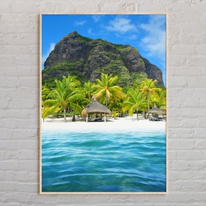Vraie photo, impression de l'île Maurice, art mural de l'île Maurice, affiche de l'île Maurice, photo de l'île Maurice, impression d'affiche de l'île Maurice, décoration de l'île Maurice, Afrique
