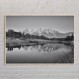 Black and White, Jackson Hole Print, Jackson Hole Wall Art, Jackson Hole Poster, Jackson Hole Photo, Jackson Hole Wall Decor, Wyoming