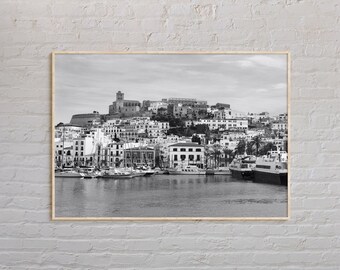 Black and White, Ibiza Print, Ibiza Wall Art, Ibiza Poster, Ibiza Photo, Ibiza Poster Print, Ibiza Wall Decor, Spain Poster Print, Europe