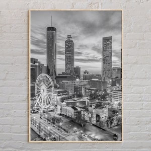 Schwarzweiß, Atlanta Druck, Atlanta Wandkunst, Atlanta Poster, Atlanta Foto, Atlanta Poster Druck, Atlanta Wand-Dekor, Georgia Druck