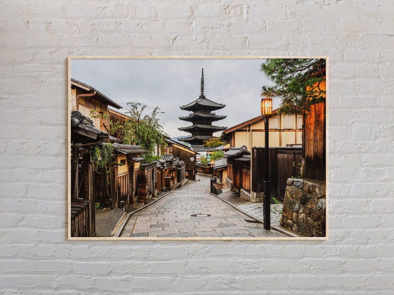 Echtes Foto, Kyoto Druck, Kyoto Wandkunst, Kyoto Poster, Kyoto Foto, Kyoto Poster Druck, Kyoto Wanddekor, Japan Poster, Japan Druck Bild 1