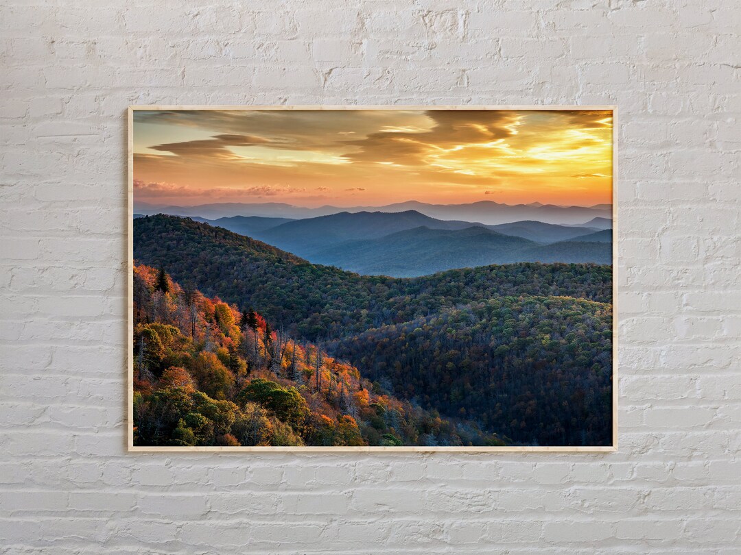 Real Photo, Blue Ridge Mountains Print, Blue Ridge Mountains Wall Art