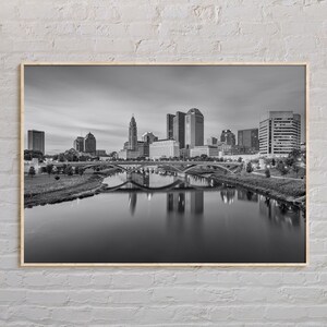 Black and White, Columbus Print, Columbus Wall Art, Columbus Poster, Columbus Photo, Columbus Poster Print, Columbus Decor, Ohio Print