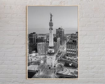 Black and White, Indianapolis Print, Indianapolis Art, Indianapolis Poster, Indianapolis Photo, Indianapolis Decor, Indiana Poster Print
