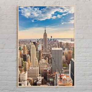Fotografía real, impresión de Manhattan, arte mural de Manhattan, póster de Manhattan, fotografía de Manhattan, impresión de póster de Manhattan, decoración de pared de Manhattan, EE. UU.