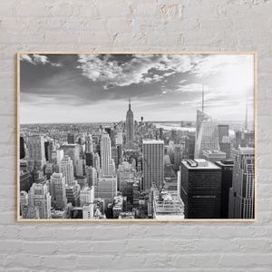 Noir et blanc, impression Manhattan, art mural Manhattan, affiche Manhattan, photo Manhattan, impression affiche Manhattan, décoration murale Manhattan, États-Unis