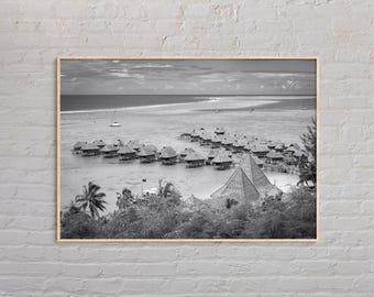 Noir et blanc, impression Polynésie française, art mural Polynésie française, affiche Polynésie française, photo Polynésie française