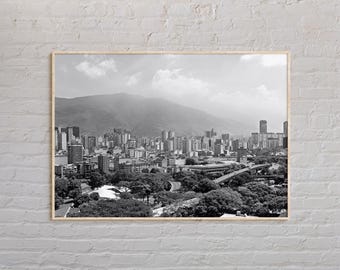 Blanco y negro, Impresión de Caracas, Arte mural de Caracas, Póster de Caracas, Foto de Caracas, Impresión de póster de Caracas, Decoración de pared de Caracas, Impresión de Venezuela