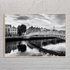 Schwarzweiß, Dublin Print, Dublin Wandkunst, Dublin Poster, Dublin Foto, Dublin Poster Druck, Dublin Wand-Dekor, Irland Poster