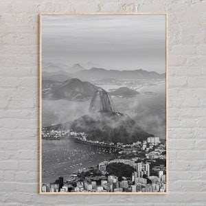 Schwarz und weiß, Rio de janeien Druck, Rio de janeien Wandkunst, Rio de janeien Poster, Rio de janeien Foto, Rio de janeien Dekor, Brasilien