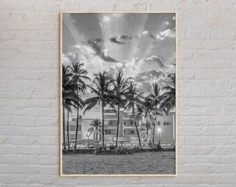Black and White, Miami Beach Print, Miami Beach Art, Miami Beach Poster, Miami Beach Photo, Miami Beach Poster Print, Miami Beach Decor