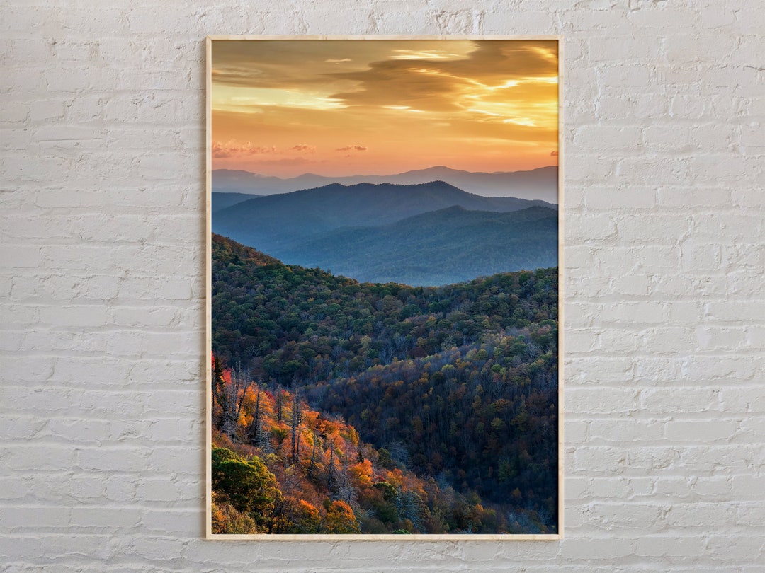Real Photo, Blue Ridge Mountains Print, Blue Ridge Mountains Wall Art