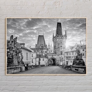 Black and White, Prague Print, Prague Wall Art, Prague Poster, Prague Photo, Prague Poster Print, Prague Wall Decor, Czech Republic