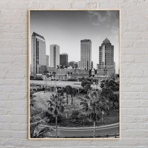 Black and White, Tampa Print, Tampa Wall Art, Tampa Poster, Tampa Photo, Tampa Poster Print, Tampa Wall Decor, Florida Poster Print, USA