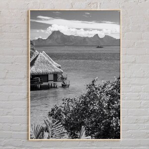 Black and White, Tahiti Print, Tahiti Wall Art, Tahiti Poster, Tahiti Photo, Tahiti Poster Print, Tahiti Wall Decor, Oceania Poster Print