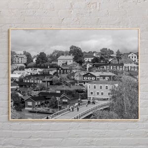 Impresión en blanco y negro de Finlandia, arte mural de Finlandia, póster de Finlandia, foto de Finlandia, impresión de póster de Finlandia, decoración de pared de Finlandia, impresión de Europa